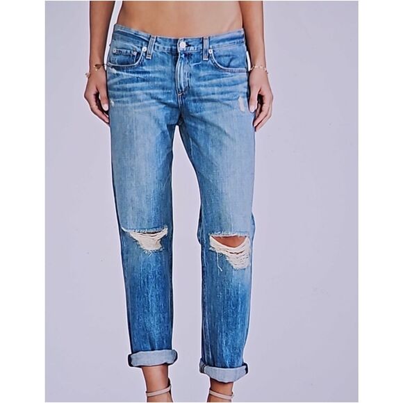 Rag & Bone Boyfriend Moss Relaxed Fit Jeans Women’s Size 25 - Picture 1 of 12